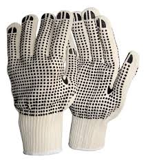 Guantes con punto pvc